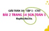 Giải bài 2 trang 14 Toán 10 tập 1 SGK Chân trời sáng tạo